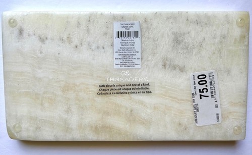 NEW! The Threadery CREAM ONYX VANITY / JEWELRY TRAY — 9x5” Genuine OOAK & RARE - Picture 16 of 20