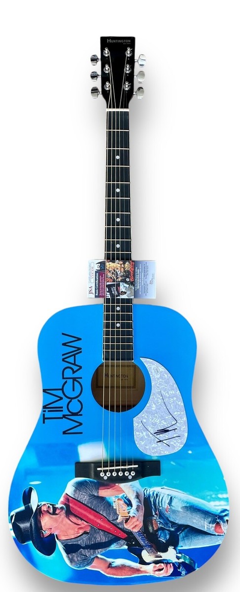 TIM MCGRAW Signed Guitar Custom Graphics JSA COA LIVE LIKE YOU