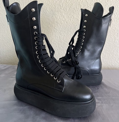 The Attico Selene Platform Combat Boots $1400 Size 7.5 US New Without Box - Picture 2 of 6
