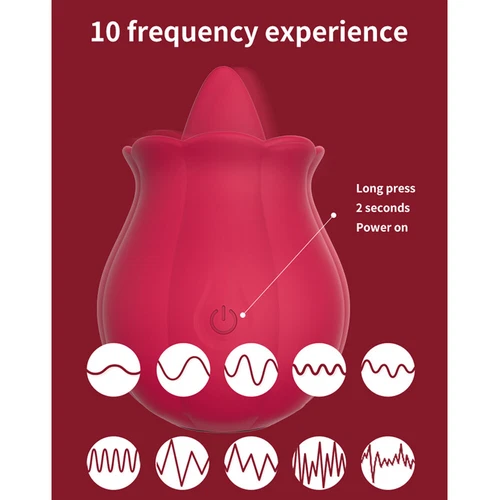 Silikon-Vibrator-Lecken-Sauger-Frauen-Massagegerät-10 Vibrationen USB Wiederaufladbar - Bild 10 von 21