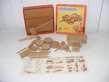 Vintage Matador Korbuly alter Baukasten 50er Jahre Original Spielzeug Antik Ki 0