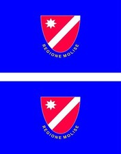 2 x Autocollant sticker voiture moto vinyl drapeau italie italien molise