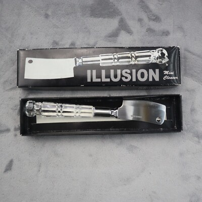 Illusion Mini Cleaver Decoration Acrylic Handle Stainless Steel Style# 9605