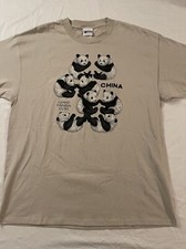 Discovery Channel Store Pandas China T-Shirt Mens Size XL USA Made Vintage
