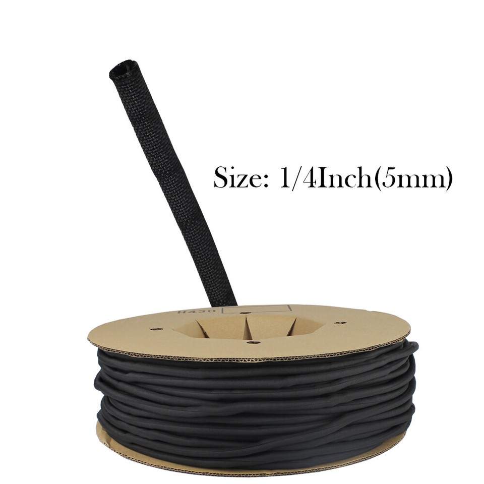 Braided Split Wire Loom Tubing Cable Sleeve Cord Protect Mesh Woven ...