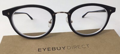 Eyebuydirect Fetching 48-20-140 C3 Black Acetate Eyeglasses FRAMES ONLY I152
