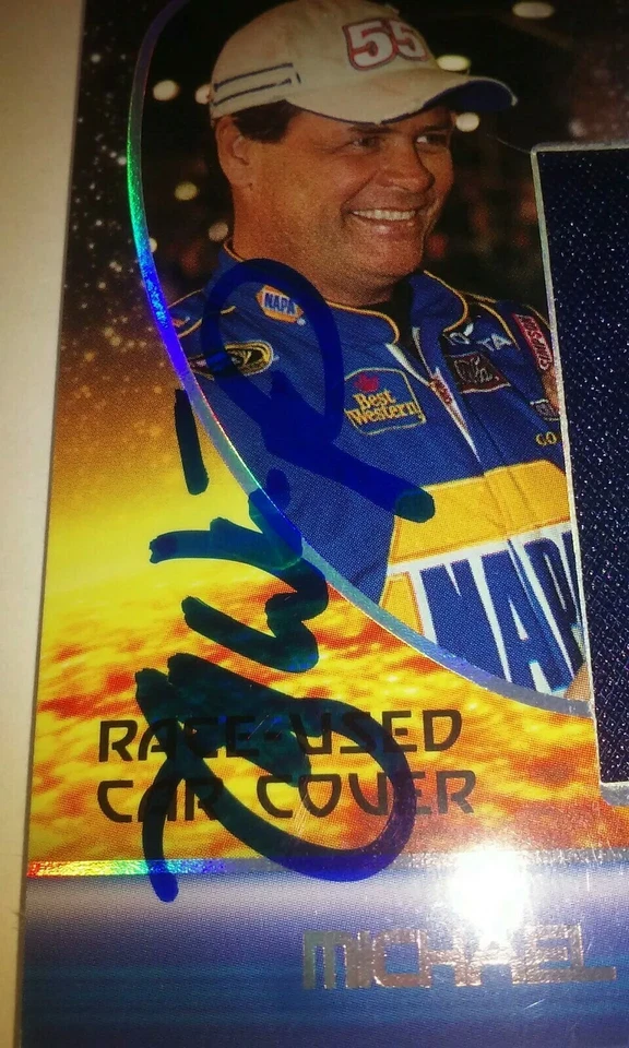 Michael Waltrip Autograph Raced Used Car Cover Solar Swatches 2009 Eclipse Card - Image 2 of 4