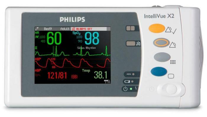 PHILIPS M3002A INTELLIVUE X2 PATIENT MONITOR MMS ECG/EKG SPO2 NIBP