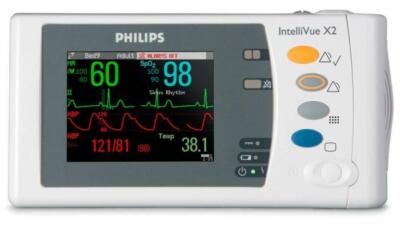 Philips M3002A Intellivue X2 PATIENTENMONITOR MMS EKG/EKG SPO2 NEU IM KARTON TEMP MODUL