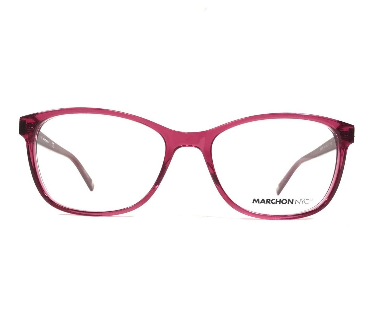 Marchon NYC Eyeglasses Frames M-5006 615 Clear Red Square  display picture 2