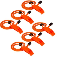 6PCS Safety Survival Whistles Adjustable Reflective Lanyard Emergency Whistle US