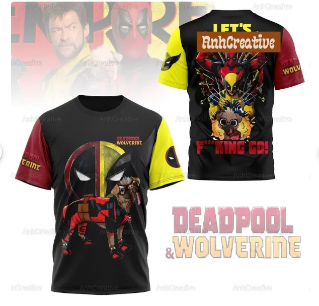 Deadpool And Wolverine 3D T-SHIRT HALLOWEEN GIFT CHRISTMAS GIFT