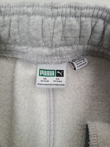 Puma Pants Boys Small Gray Athletic Sweat Pants Comfort Casual Youth Kids - Picture 7 of 8