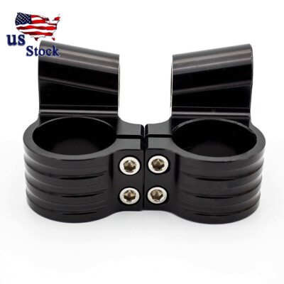 37MM Riser Aluminum Black Fork Tube Clip Ons Handlebars Heads Mount Handle Clamp