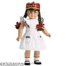 AMERICAN GIRL MOLLY'S PARTY DRESS SOCKS BIRTHDAY CROWN NIB