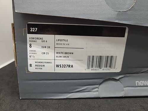 NEW New Balance 327 - White Brown Size Womens 8 Mens 6.5 - Picture 9 of 9