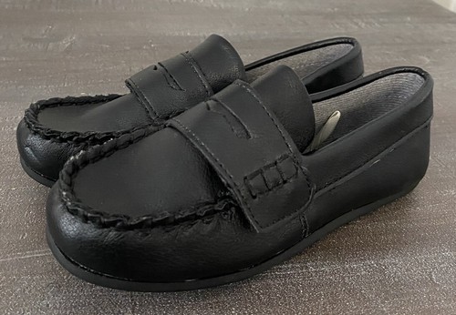 Cat And Jack - Children's Black Faux Leather Loafers Shoes Size 12 New - Picture 4 of 6