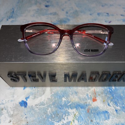 STEVE MADDEN TRIXIE RED FADE 54/16/140 EYEGLASSES FRAMES ONLY BRAND NEW!!!
