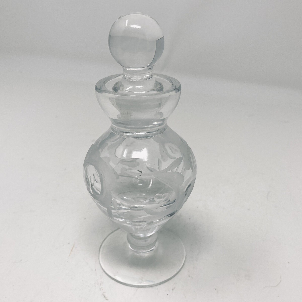 MARQUIS BY WATERFORD CRYSTAL PERFUME BOTTLE /STOPPER YOURS TRULY ETCHED  HEART