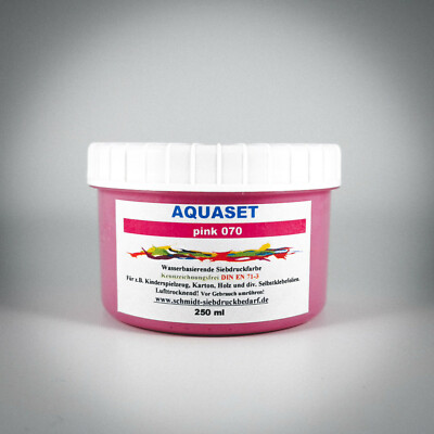 250ml SICO AQUASET 070 Pink- Magenta | Siebdruck |Farbe der Zukunft| DIN EN 71-3