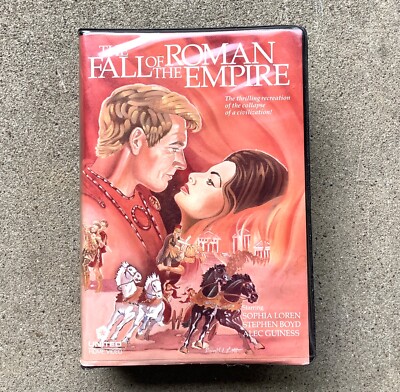 The Fall Of The Roman Empire VHS Clamshell 2 Tape Set United Epic Sophia Loren
