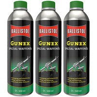 3X Ballistol Gunex Spezial-WaffenöL Waffenpflege Reinigung Schmierung 500Ml