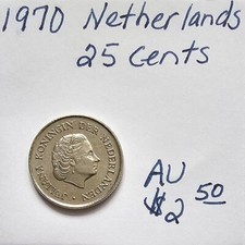 1970 Netherlands AU 10 Cents Queen Juliana