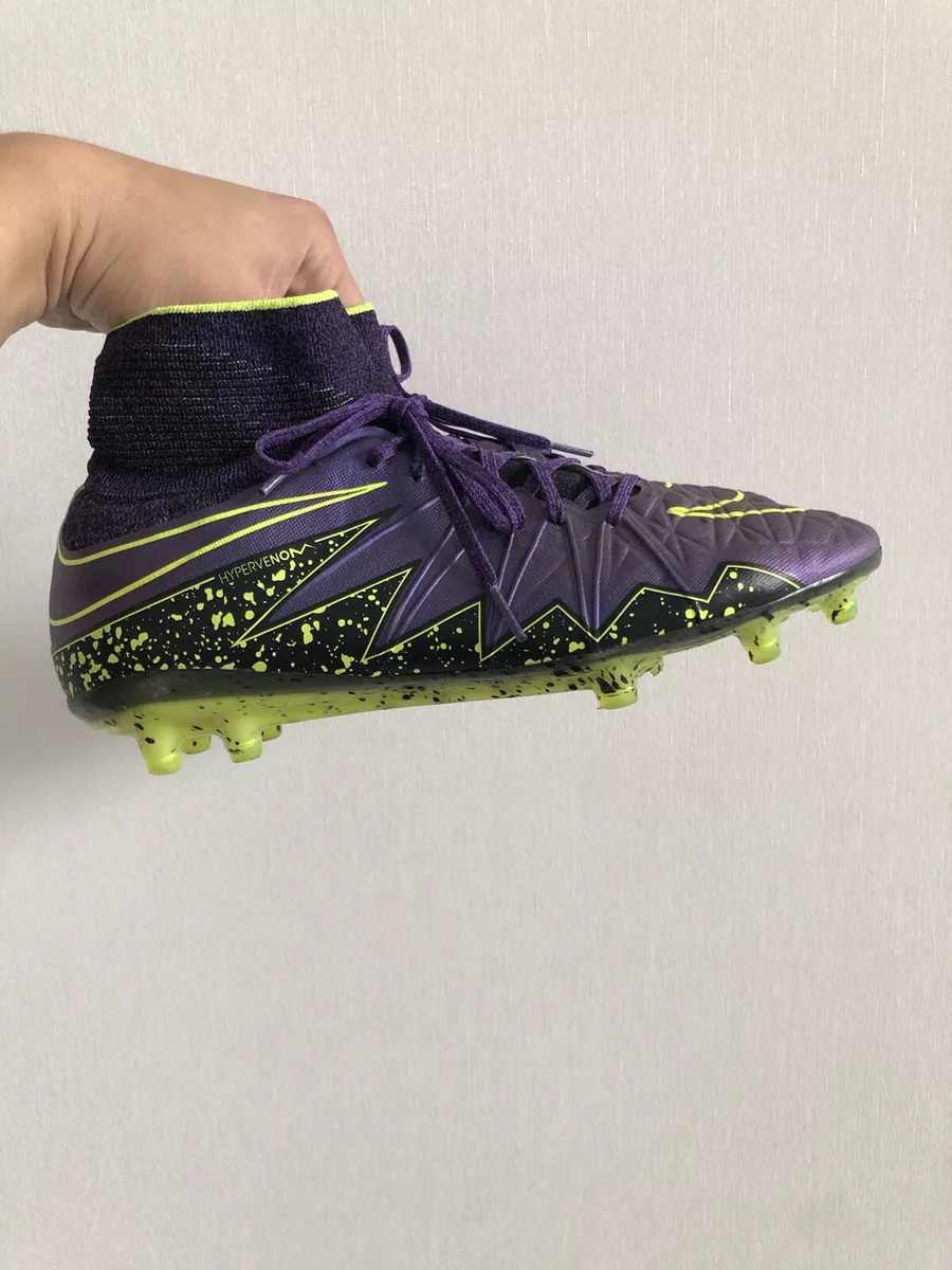 Nike Hypervenom Phantom II FG Hyper Grape Black Volt ACC Football Cleats US8.5