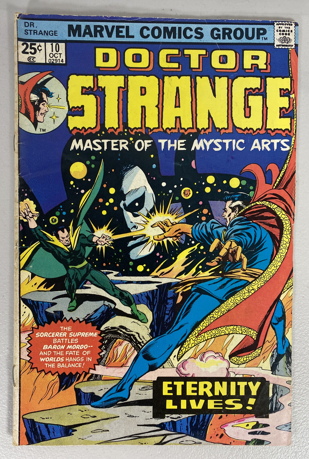 DOCTOR STRANGE #10 1975 vs Mordo and Eternity Gene Colan AMAZING ARTWORK!