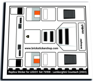 Replacement Sticker for Set 76908 - Lamborghini Countach | eBay