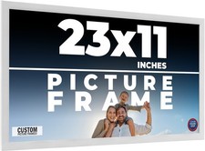 23x11 Frame White Wood Picture Photo Frame with UV Acrylic and Acid Free Backing