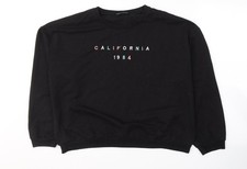 Womens UK Size XL SheIn Black Pullover Sweatshirt