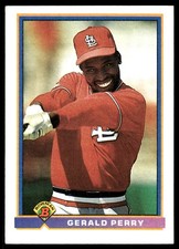 Gerald Perry 1991 Bowman #405 Cardinals MLB READ FREE SHIPPING AutographDen