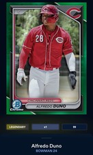 24 Topps Bunt DIGITAL Bowman Green LEGENDARY 99cc Alfredo Duno