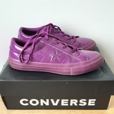 Converse One Star Ox Sneaker Jugendliche Violet Patent Icon Lila UK 2 Limited Edition