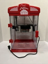 Westbend Theater Crazy 4qt. Hot Oil Popcorn Popper Machine 82515 (Red) Tested