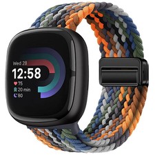 Braided Magnetic Bands Compatible with Fitbit Versa 4/Fitbit Versa 3/Sense 2/...