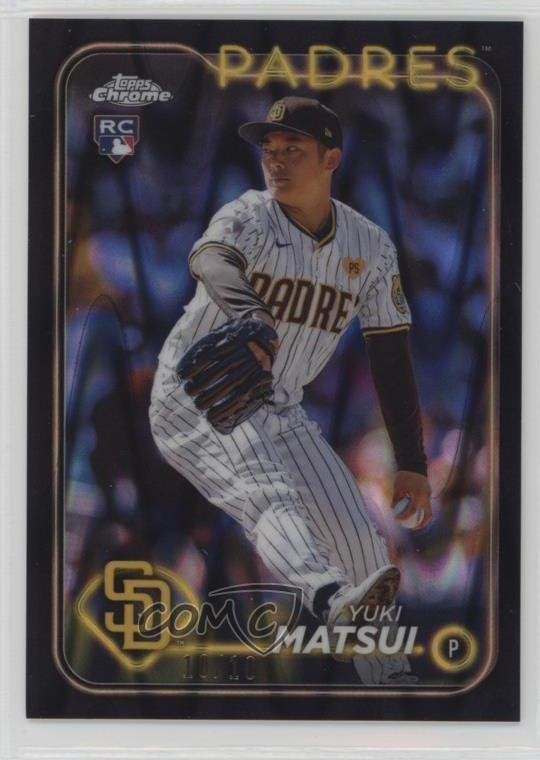 2024 Topps Chrome Black RayWave Refractor /10 Yuki Matsui #116 10k8