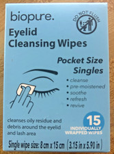 Biopure Eyelid Cleansing Wipes 15 Individually Wrapped
