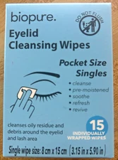 Biopure Eyelid Cleansing Wipes 15 Individually Wrapped