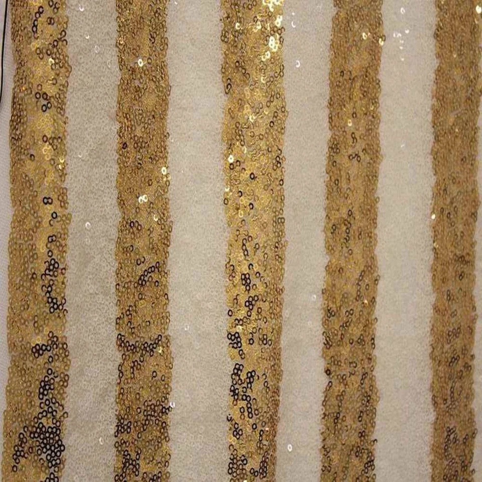 Tela de lentejuelas a rayas FIESTA sobre material de malla, elástico bidireccional, 52 pulgadas. En ancho, Foto 4 de 4