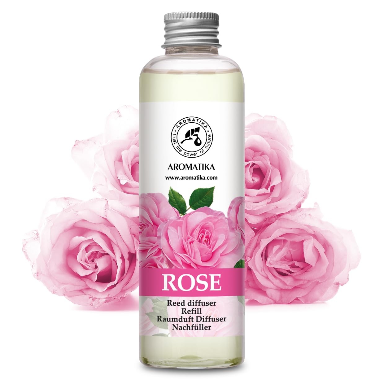 Recharge diffuseur roseaux rose 200ml haute concentration avec bâtonnets en rotin - 2