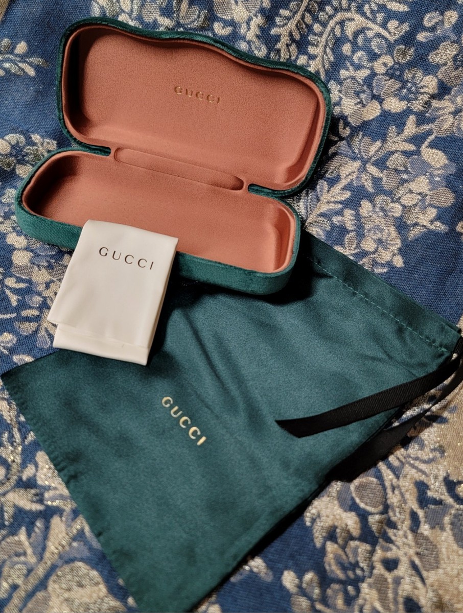 GUCCI Velvet Clamshell Storage Case Sunglasses Eyeglasses Hard