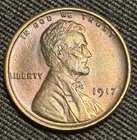 1917-P Lincoln Wheat Penny Cent Almost Uncirculated (AU/UNC)