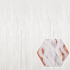 4 Pack Macaron White Wave Foil Fringe Curtain Backdrop, 3.28Ft x 8.2Ft Metall...
