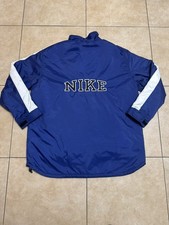 Vintage 90's Nike Full Zip Quilt Lined Windbreaker Jacket Mens Sz XL Large Blue
