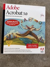 Adobe Acrobat 5.0 Full Retail Version CD w/ Product Key Windows Mac Big Box