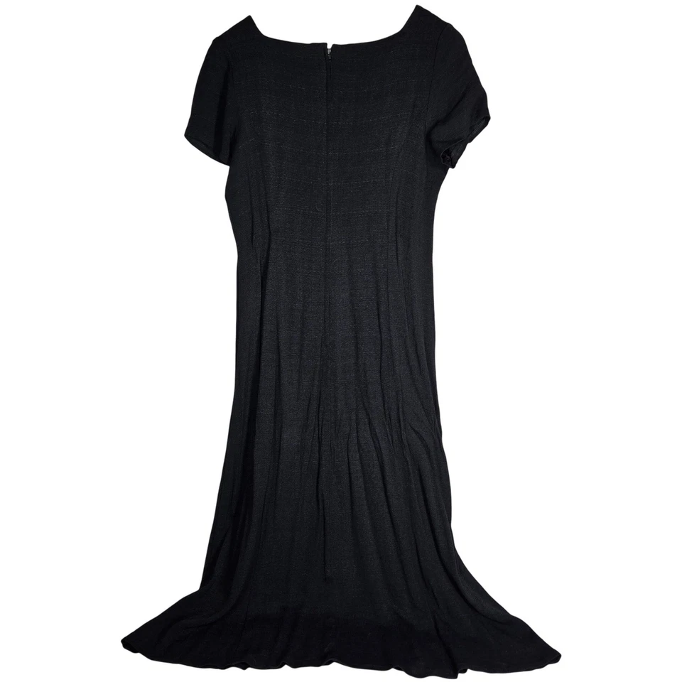 Conjunto de traje falda Studio I para mujer talla 12 negro vestido blazer 2 piezas carrera vintage Foto 3 de 4