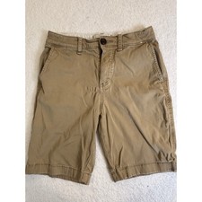 Abercrombie Kids Chino Shorts Tan Khaki Boys Size 11/12 Regular Cotton Twill