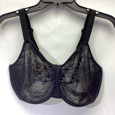 Wacoal Bra Underwire Black 36H Soft Cup Mesh Minimizer Style 857210